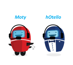 i chatbot di toctoc Moty e Hotello